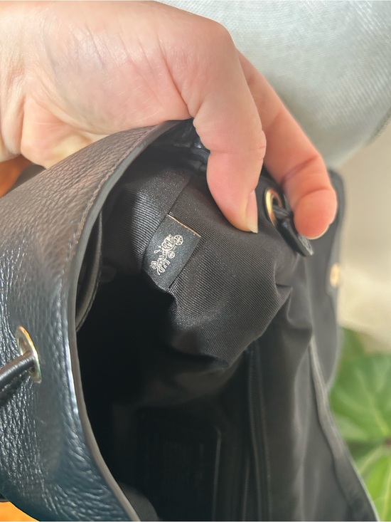 Coach Black Pebbled Leather Drawstring Backpack main image 7